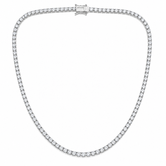 2mm Moissanite Tennis Chain – 925 Sterling Silver
